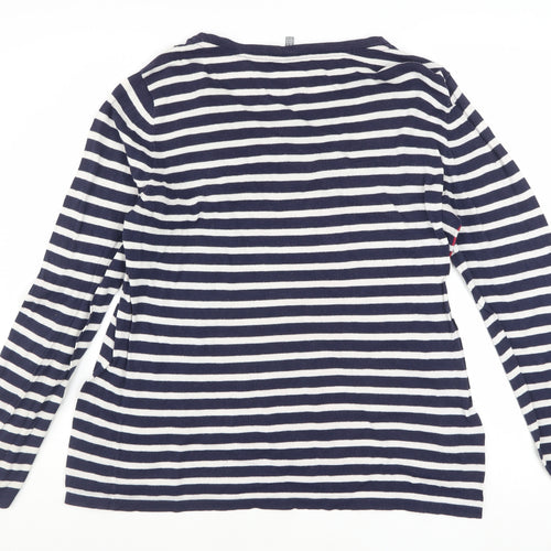 Laura Ashley Women’s Multicoloured Stripe Cotton Jumper UK 16