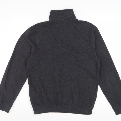 Hudson River Men's Grey 1/2 Zip Knit Jumper Size S