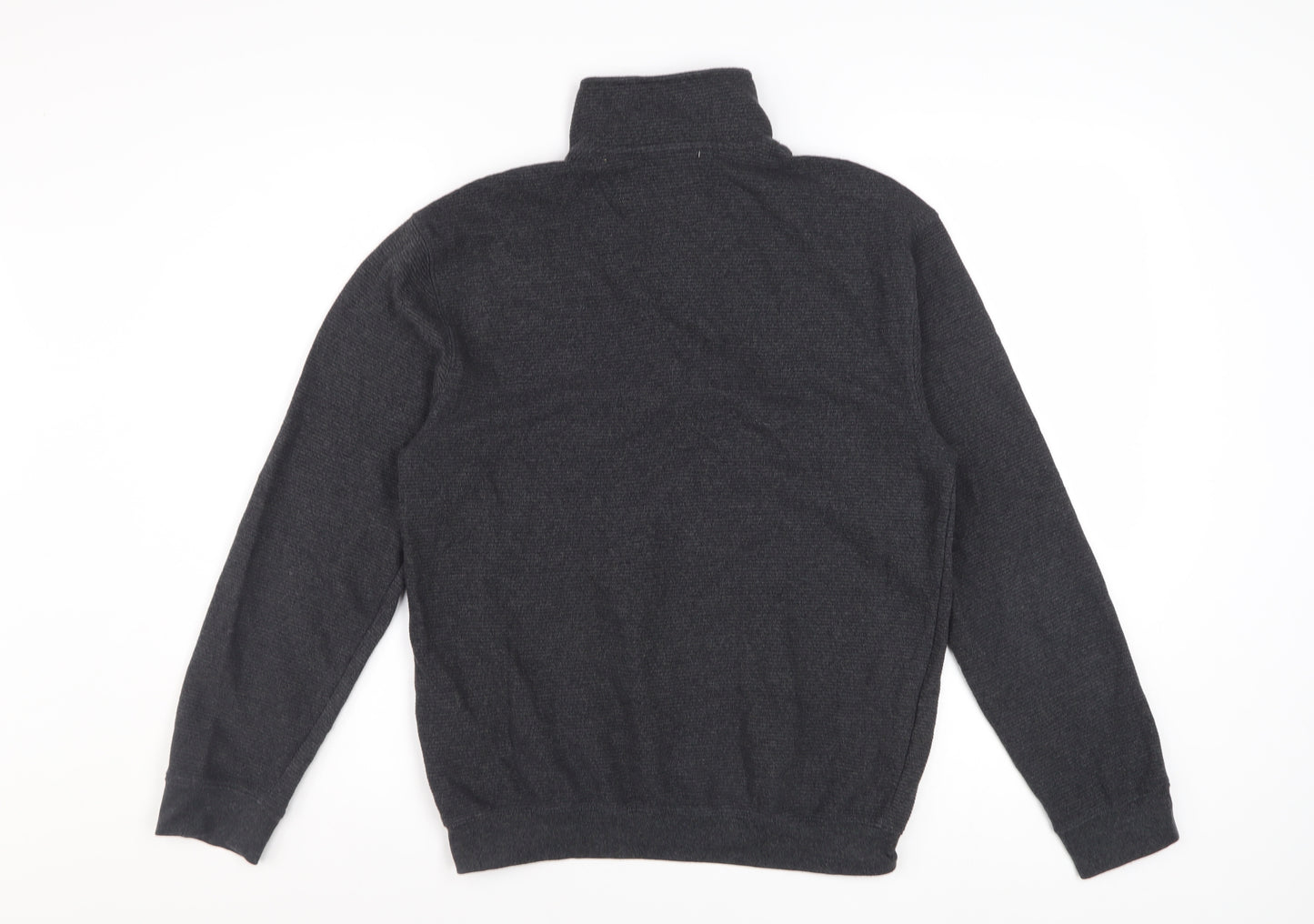 Hudson River Men's Grey 1/2 Zip Knit Jumper Size S