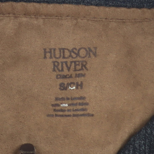 Hudson River Men's Grey 1/2 Zip Knit Jumper Size S