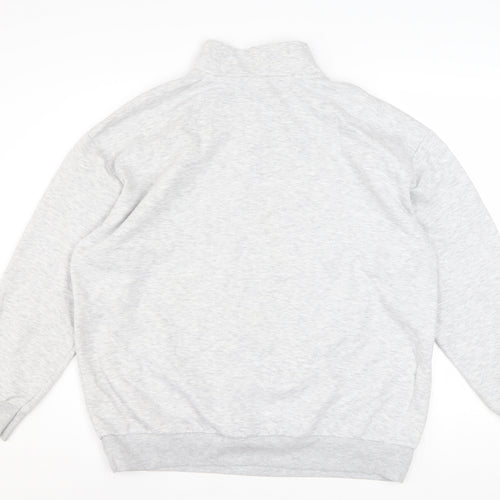 Disney Mickey & Friends Grey 1/4 Zip Sweatshirt Women L 16-18