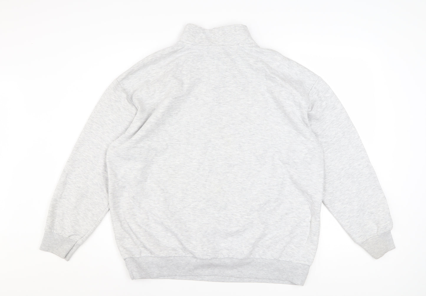 Disney Mickey & Friends Grey 1/4 Zip Sweatshirt Women L 16-18