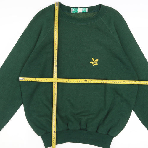 The National Trust Men's Green Pullover Sweatshirt L Crew Neck