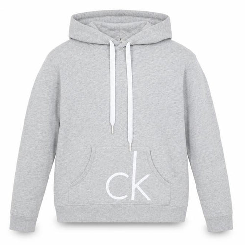 Calvin Klein Women Grey Hoodie Medium Cotton Blend CK Logo