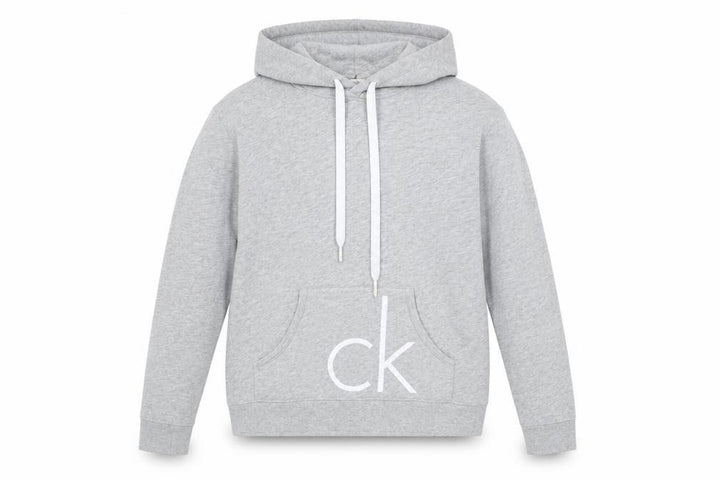 Calvin Klein Women Grey Hoodie Medium Cotton Blend CK Logo