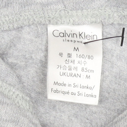 Calvin Klein Women Grey Hoodie Medium Cotton Blend CK Logo