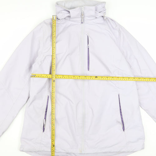 Mountain Warehouse Women’s Lilac Waterproof Hooded Jacket Size 16