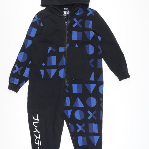 Marks and Spencer Boys Black PlayStation Hooded One Piece 9-10 Years