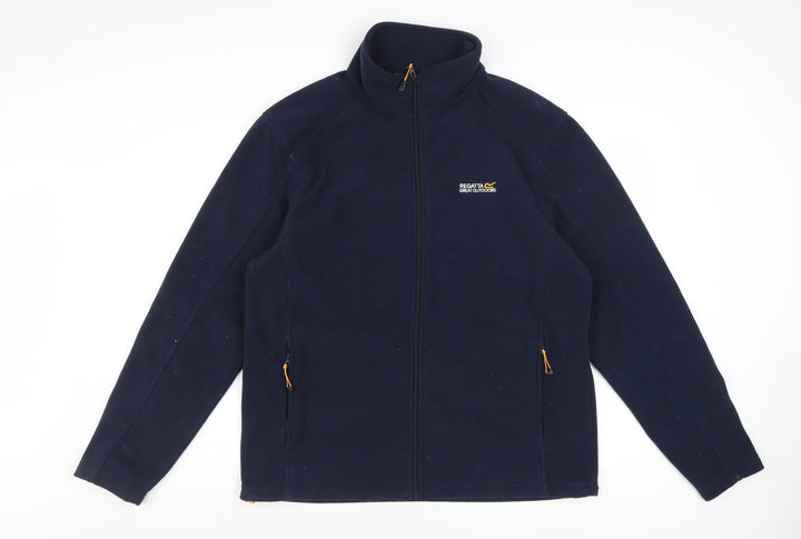 Regatta Mens Blue Fleece Full Zip Jacket Size L Outdoor Casual