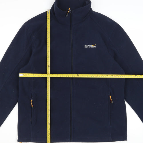 Regatta Mens Blue Fleece Full Zip Jacket Size L Outdoor Casual