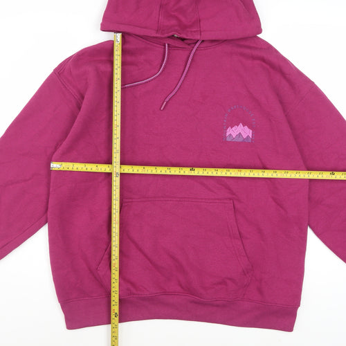 Mountain Warehouse Women’s Pink Hoodie UK 14 Pullover Cotton Blend