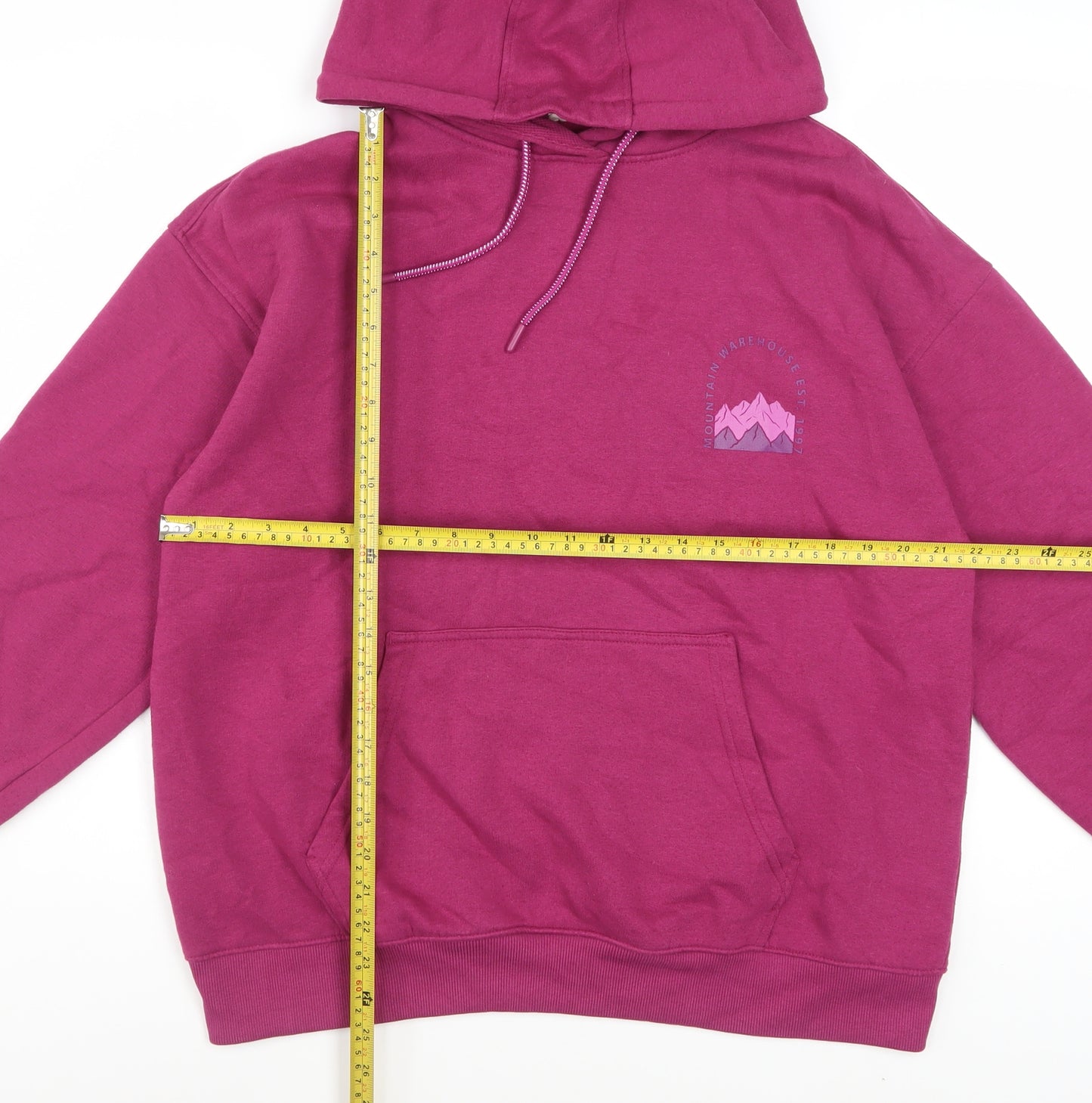 Mountain Warehouse Women’s Pink Hoodie UK 14 Pullover Cotton Blend