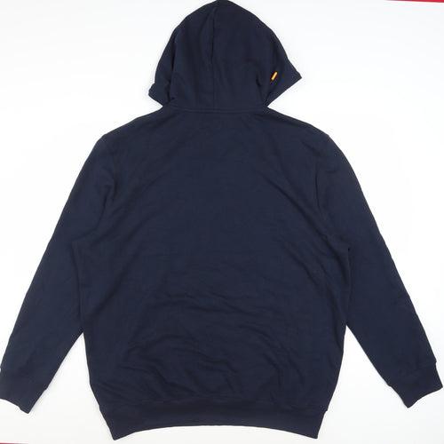 Jack & Jones Men’s Blue Pullover Hoodie XL Logo Graphic Fleece