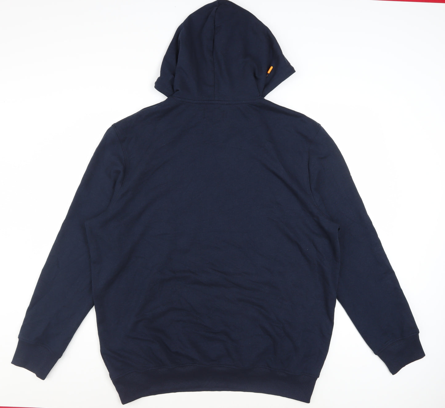 Jack & Jones Men’s Blue Pullover Hoodie XL Logo Graphic Fleece