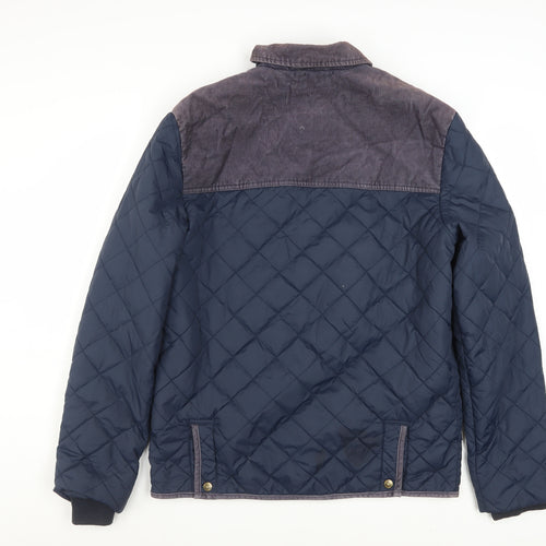 Jack Wills Men's Blue Quilted Nylon Jacket Size L Casual Country Style