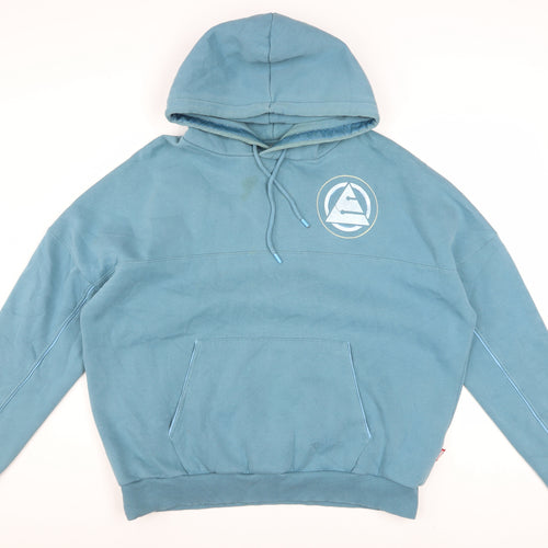 Disney Men's Blue XL Pullover Hoodie Graphic Logo Cotton Blend