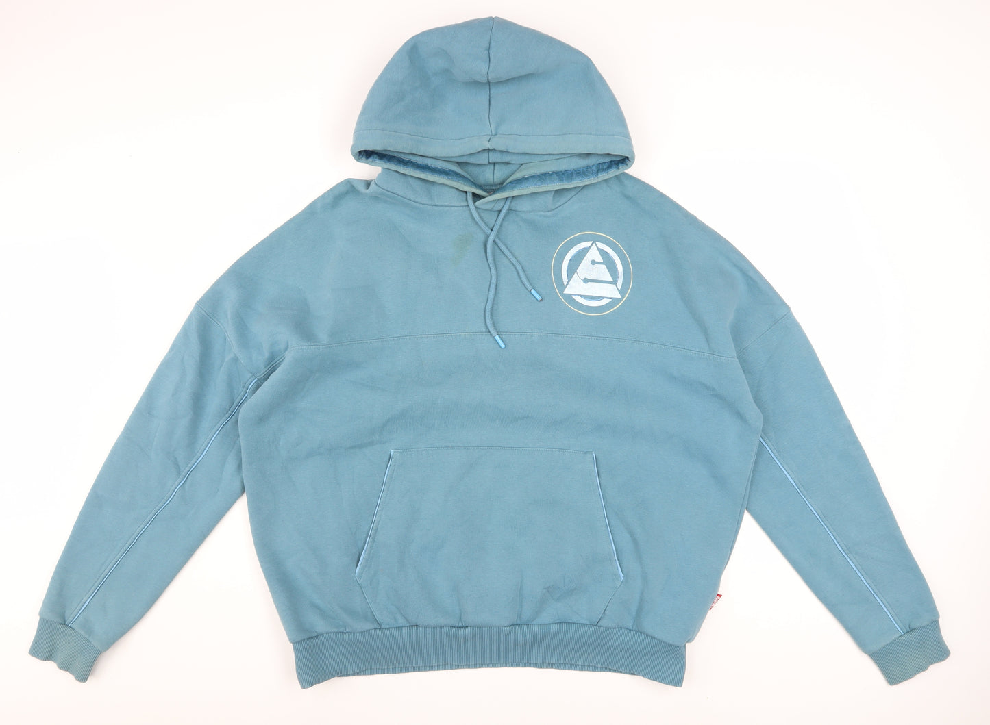 Disney Men's Blue XL Pullover Hoodie Graphic Logo Cotton Blend