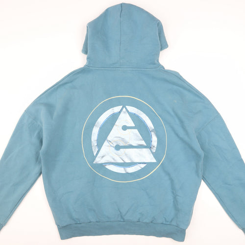 Disney Men's Blue XL Pullover Hoodie Graphic Logo Cotton Blend