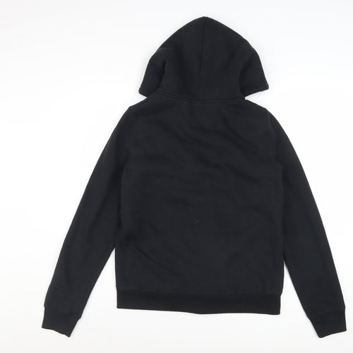 Hollister Women Black Full Zip Hoodie Small Sherpa Lined Casual
