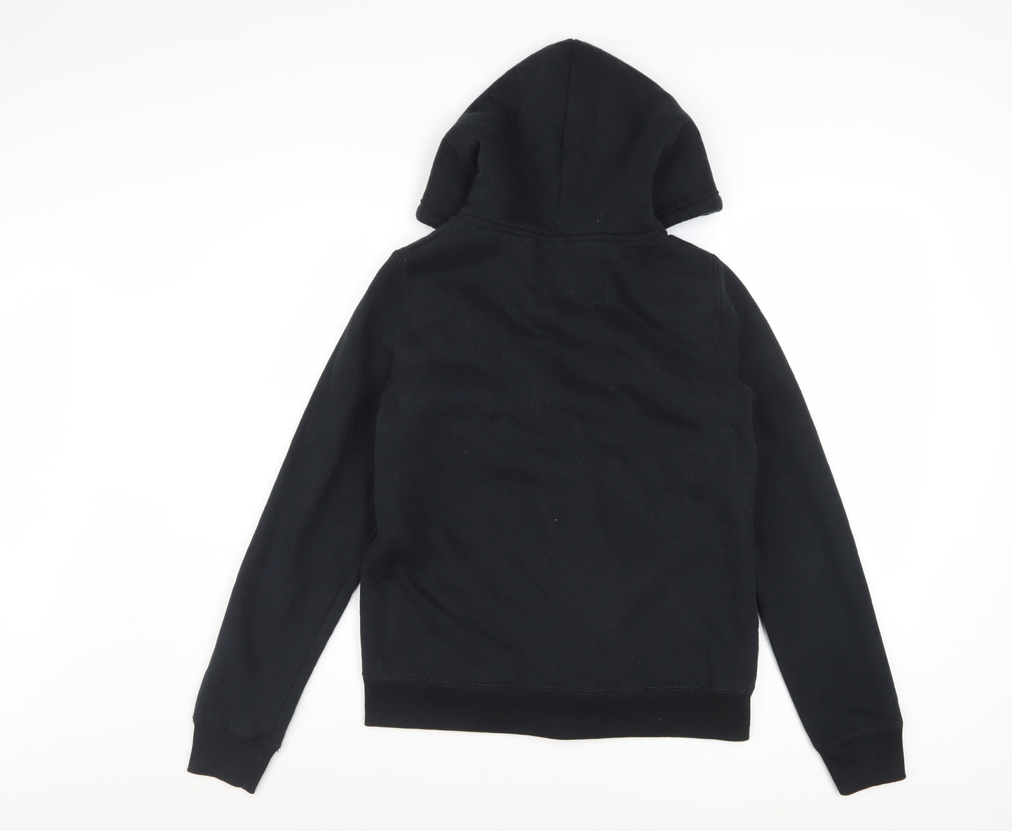 Hollister Women Black Full Zip Hoodie Small Sherpa Lined Casual
