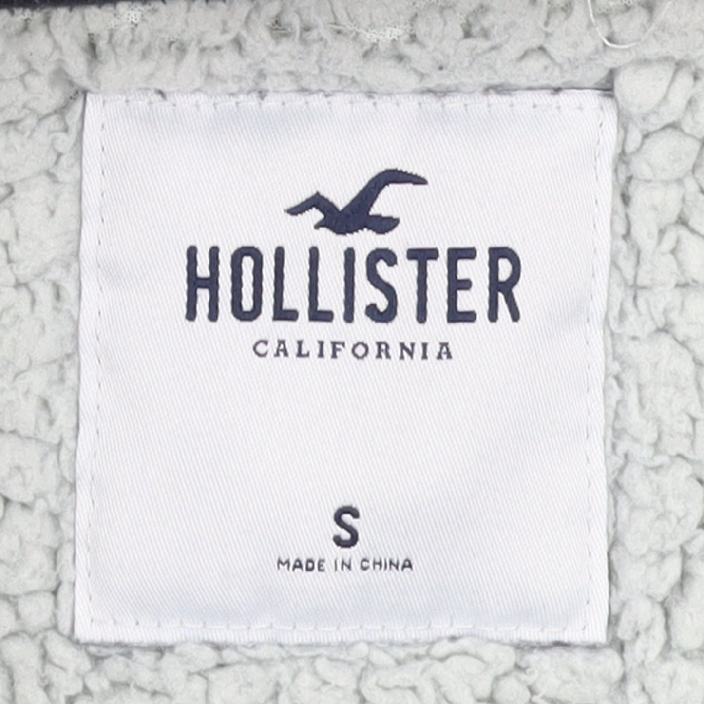 Hollister Women Black Full Zip Hoodie Small Sherpa Lined Casual