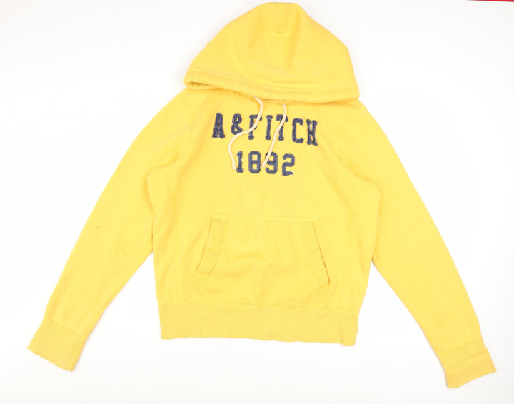 Abercrombie & Fitch Men’s Yellow Pullover Hoodie XL Embroidered Classic
