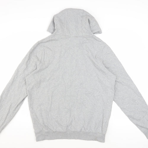 Soul II Soul Men's Grey Hoodie L Pullover Graphic Print Cotton