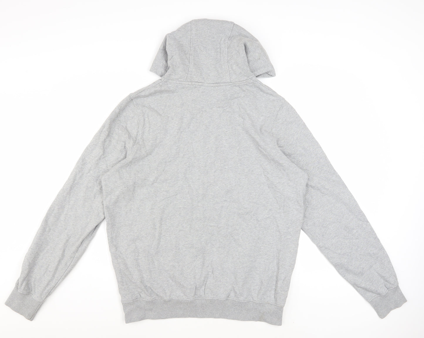Soul II Soul Men's Grey Hoodie L Pullover Graphic Print Cotton