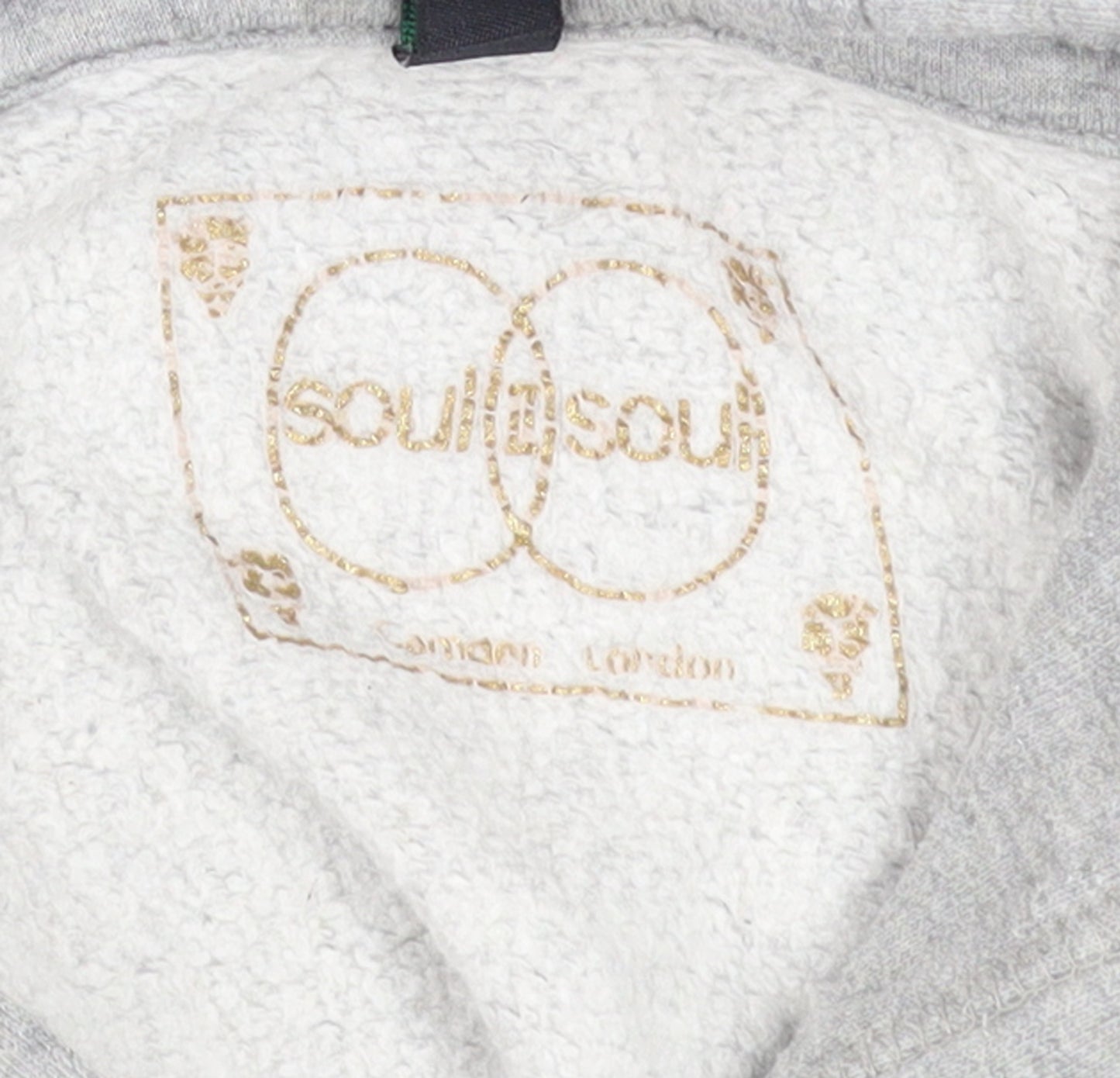 Soul II Soul Men's Grey Hoodie L Pullover Graphic Print Cotton