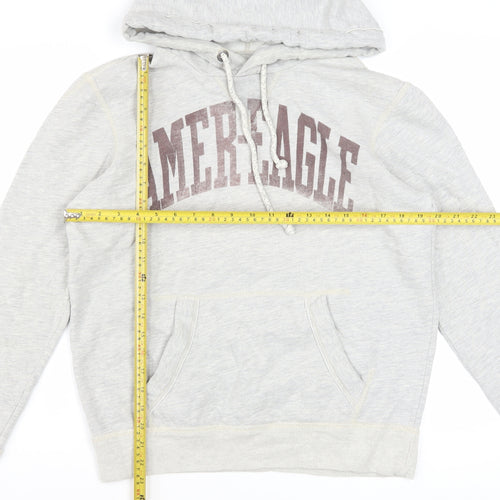 American Eagle Outfitters Mens Grey XS Pullover Hoodie Athletic Fit Logo