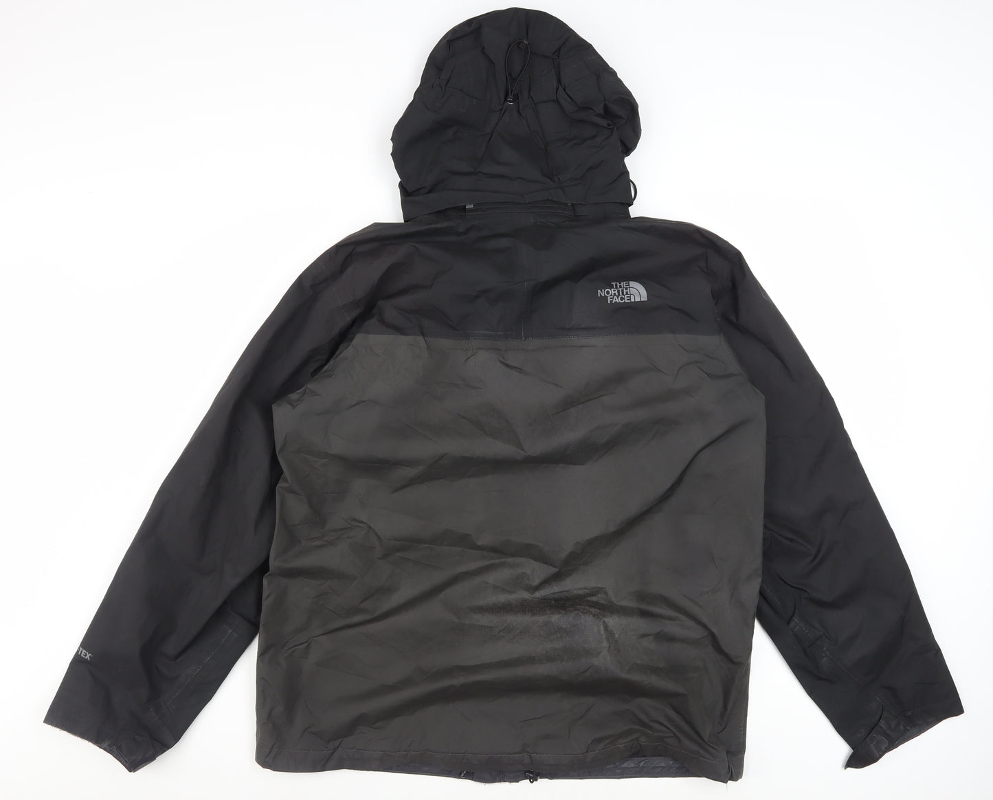 The North Face Men's Black L Hooded Waterproof Rain Jacket