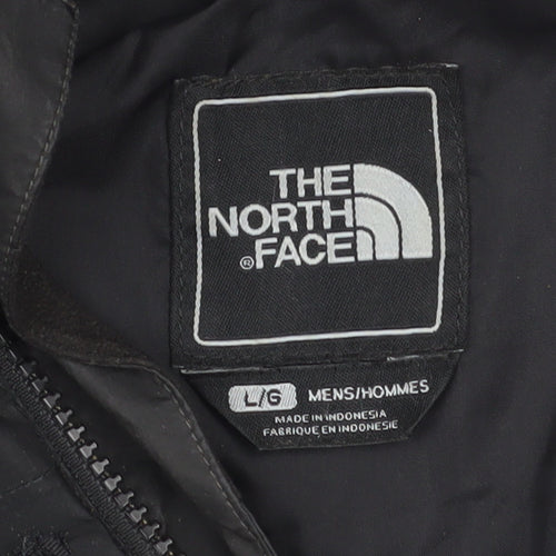 The North Face Men's Black L Hooded Waterproof Rain Jacket