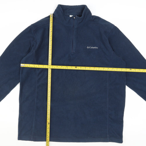 Columbia Mens Blue Fleece 1/4 Zip Pullover Sweatshirt XL