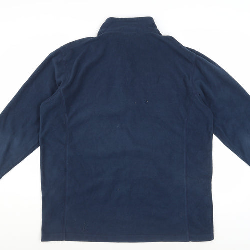 Columbia Mens Blue Fleece 1/4 Zip Pullover Sweatshirt XL