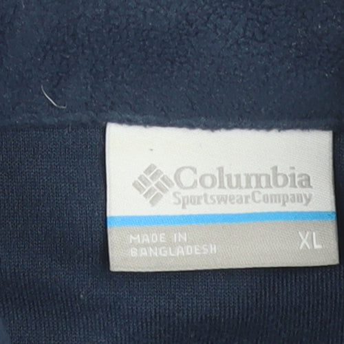 Columbia Mens Blue Fleece 1/4 Zip Pullover Sweatshirt XL