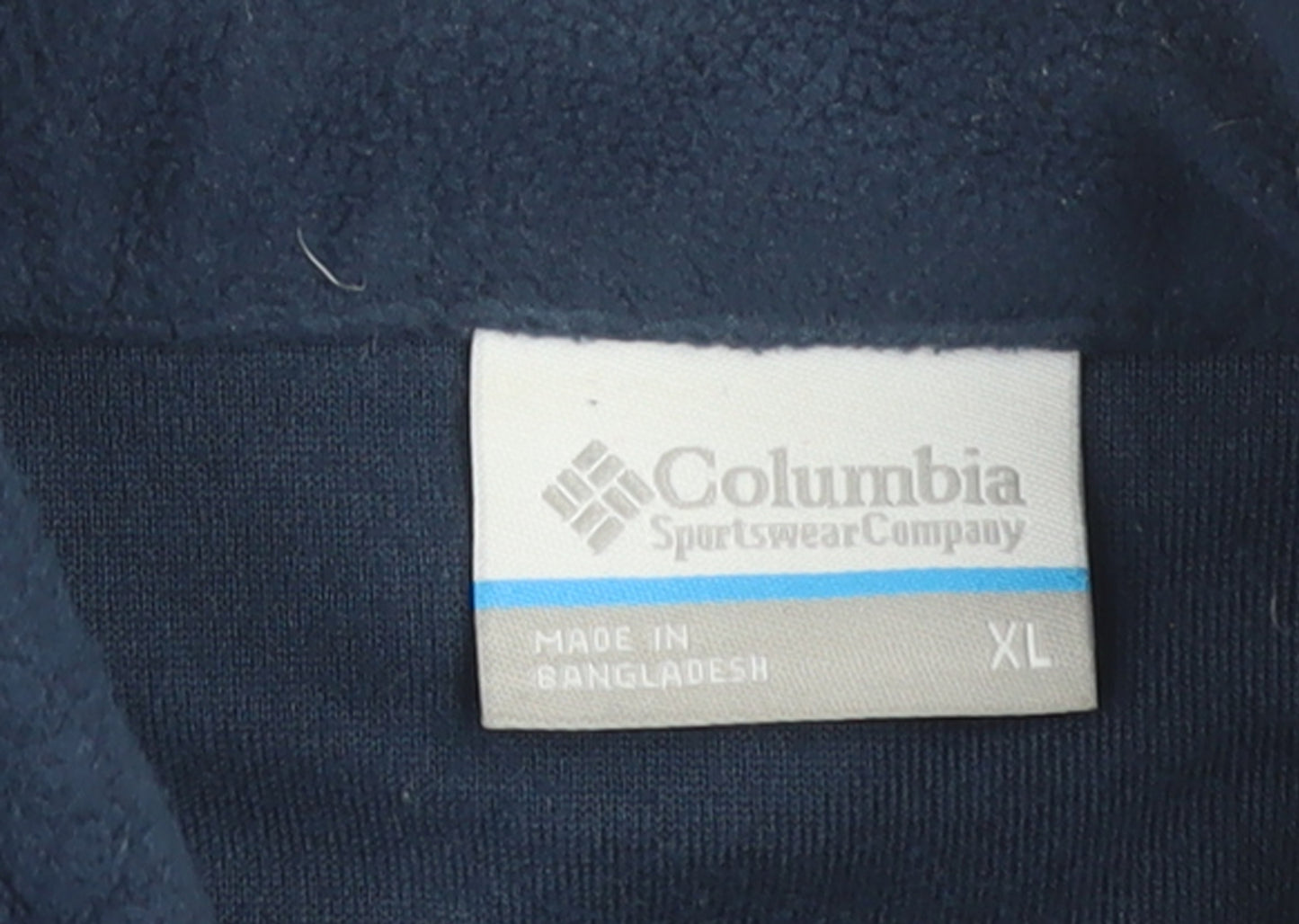 Columbia Mens Blue Fleece 1/4 Zip Pullover Sweatshirt XL
