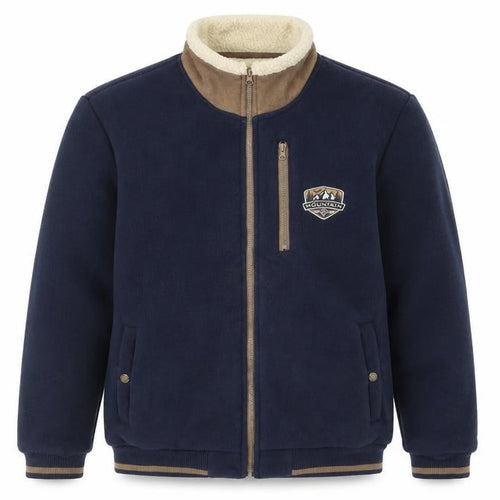 Atlas for Men Blue Fleece Lined Zip Up Jacket L Boys Casual