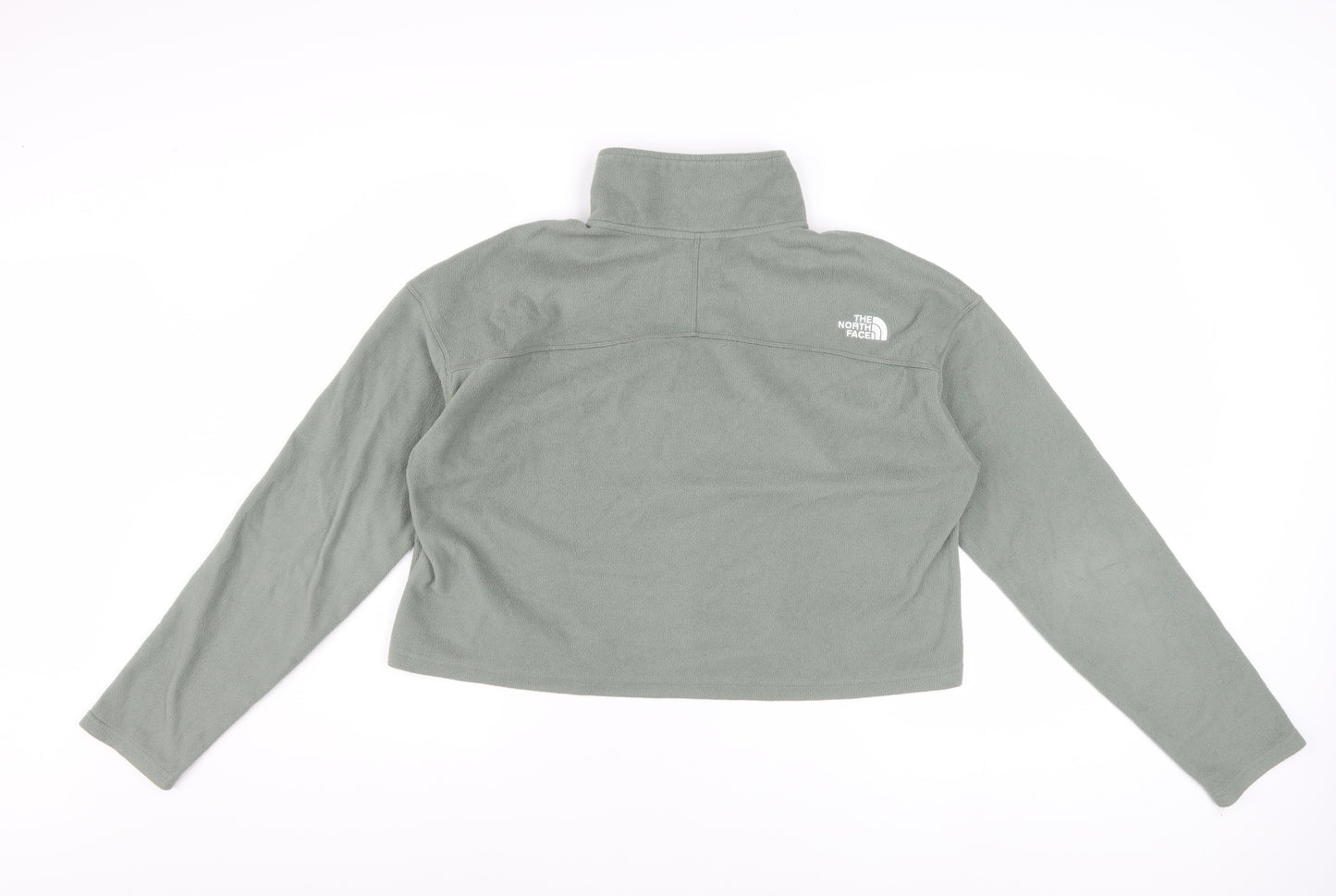 The North Face Womens Green 1/4 Zip Fleece Pullover Sweatshirt L
