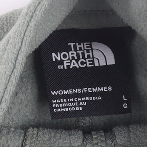 The North Face Womens Green 1/4 Zip Fleece Pullover Sweatshirt L
