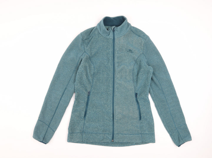 Quechua Women Blue Fleece Full Zip Outdoor Jacket Size 12