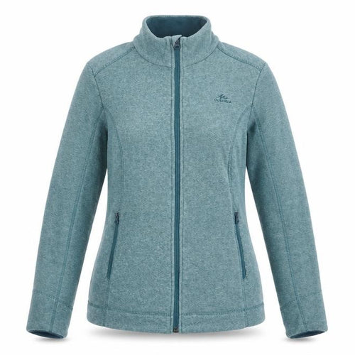 Quechua Women Blue Fleece Full Zip Outdoor Jacket Size 12