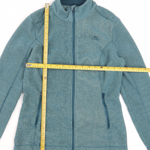 Quechua Women Blue Fleece Full Zip Outdoor Jacket Size 12
