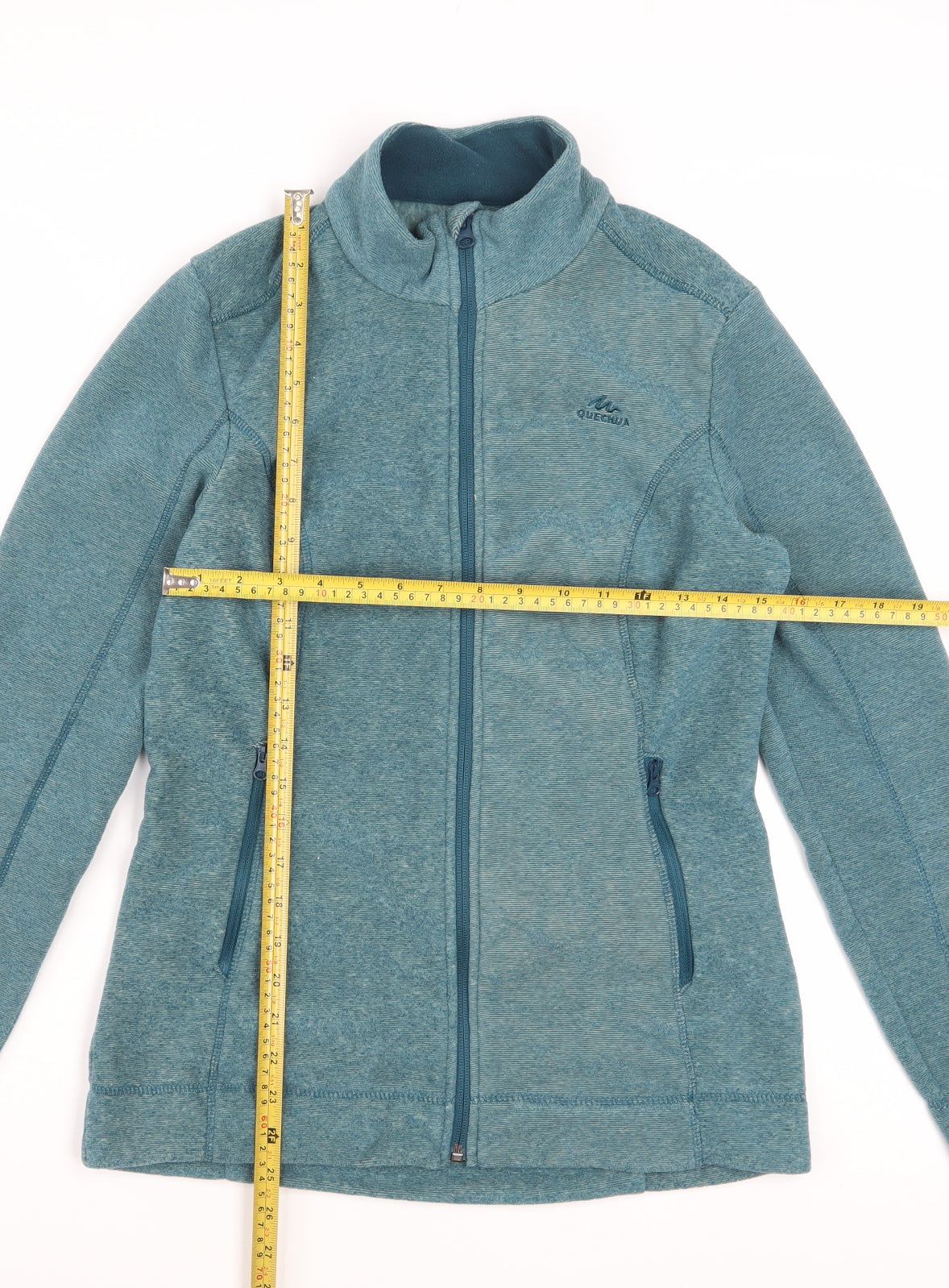 Quechua Women Blue Fleece Full Zip Outdoor Jacket Size 12
