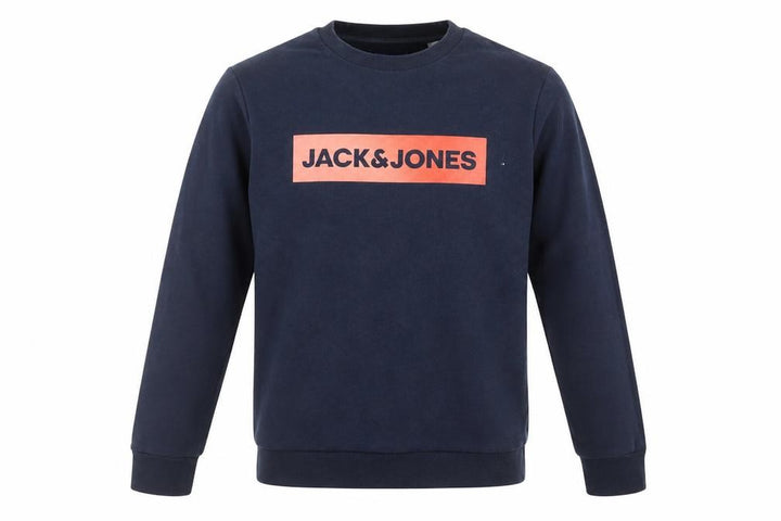 Jack & Jones Mens Blue Pullover Sweatshirt Size S Crew Neck Logo