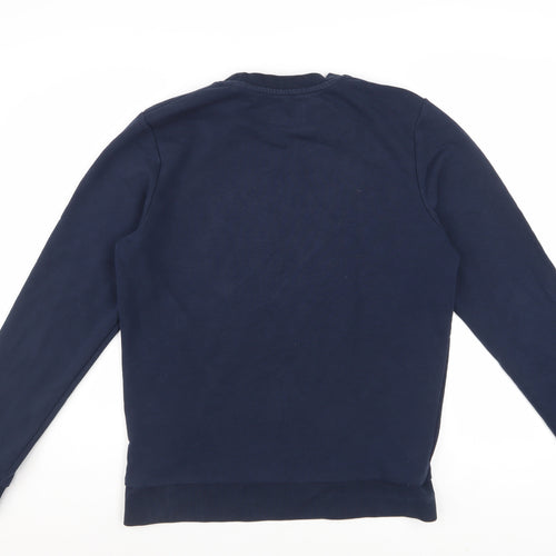 Jack & Jones Mens Blue Pullover Sweatshirt Size S Crew Neck Logo