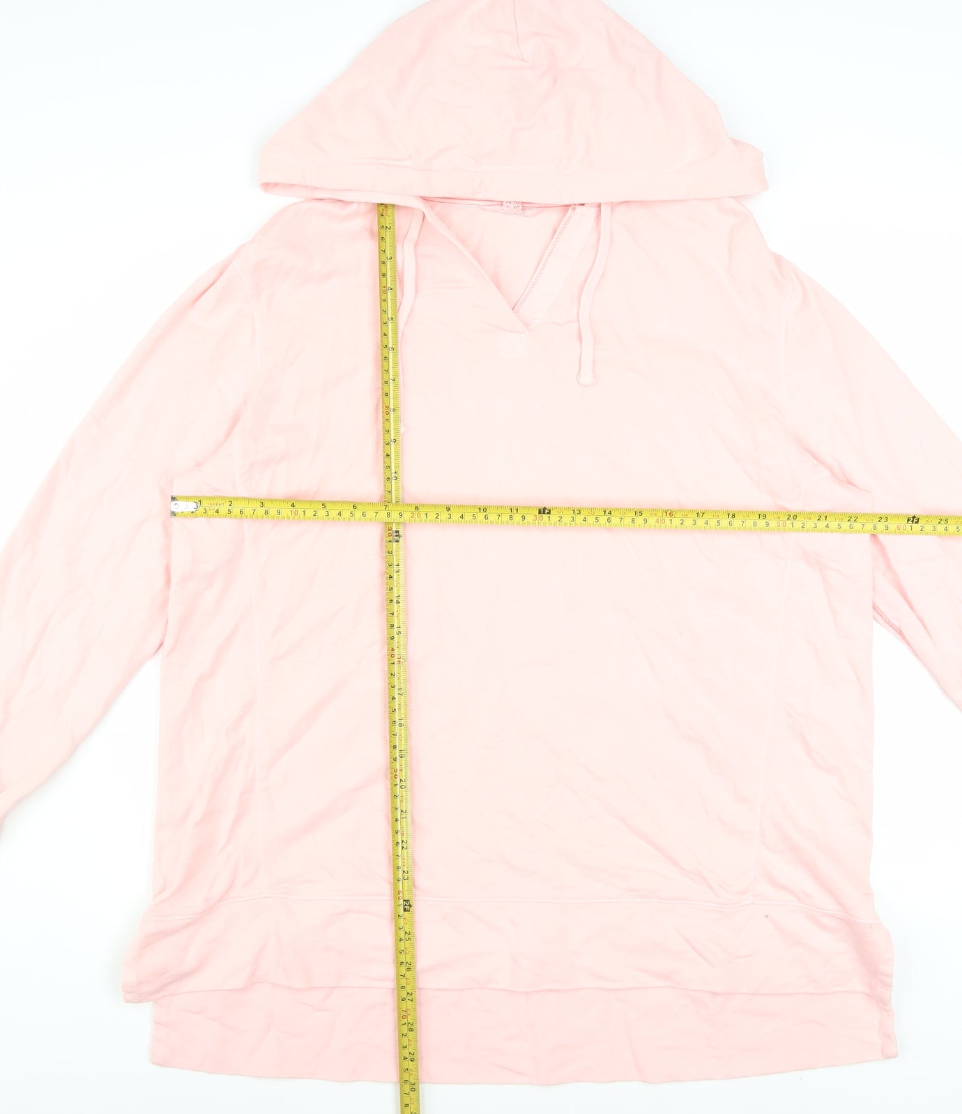 White Stuff Women Pink Long Sleeve Pullover Hoodie UK 18 Cotton