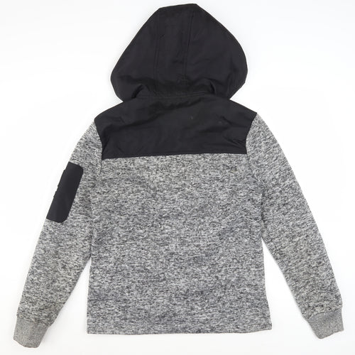 Crosshatch Men's Grey Hooded Full Zip Jacket Size M