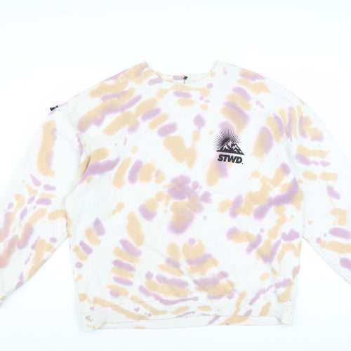 Pull&Bear Women's Multicoloured Tie-Dye STWD Sweatshirt Size S