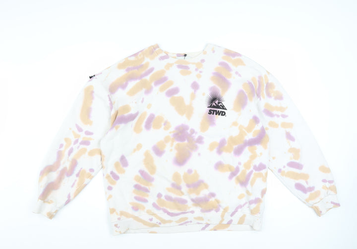 Pull&Bear Women's Multicoloured Tie-Dye STWD Sweatshirt Size S