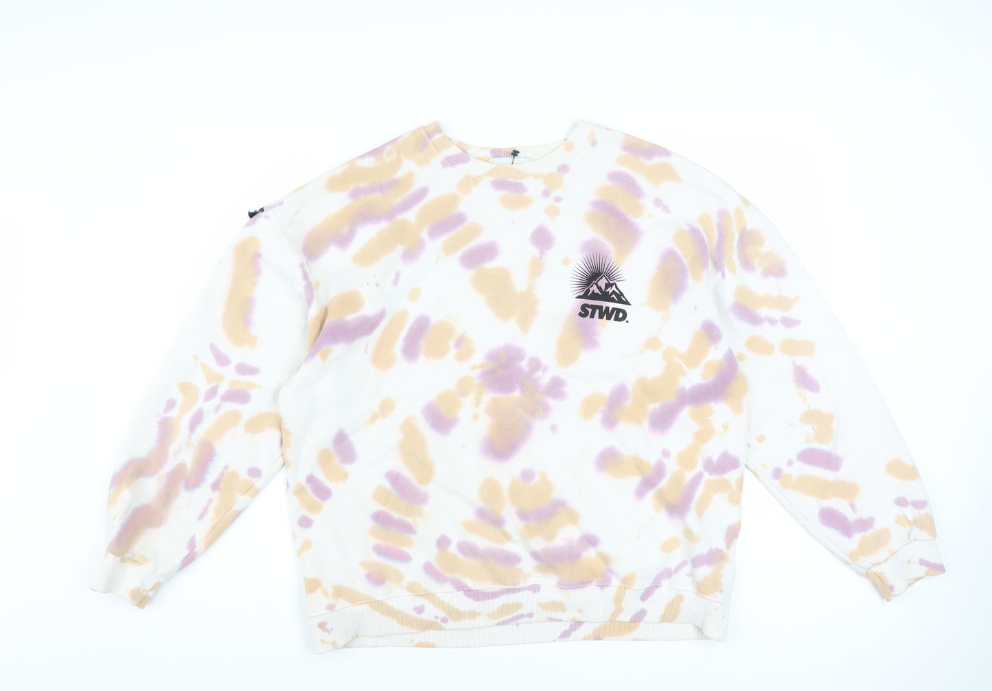Pull&Bear Women's Multicoloured Tie-Dye STWD Sweatshirt Size S
